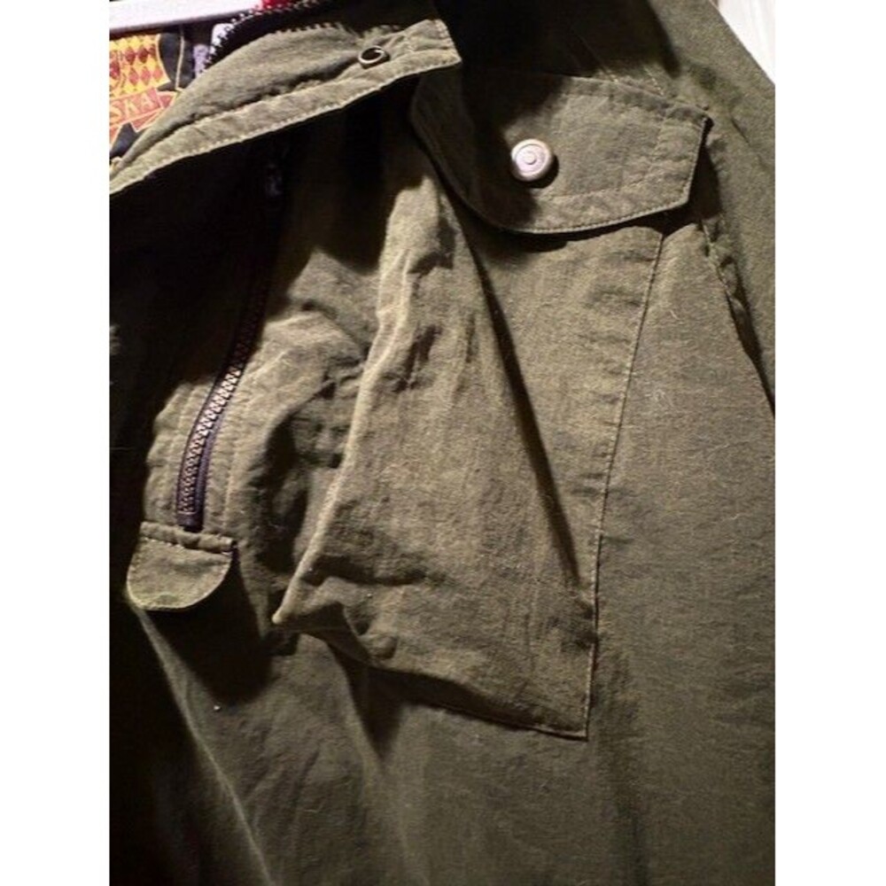 Vintage NORSKA Green Ski Hike Full Zip Snaps Parka Mens Size Medium Nordic - Picture 12 of 16